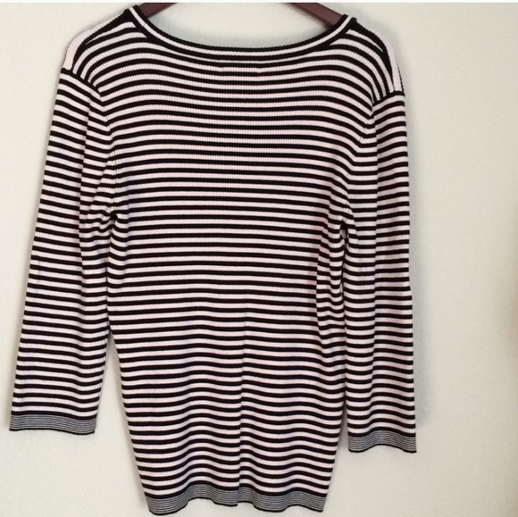 Karl Lagerfeld Striped Sweater Top  NWT  XL - Picture 5 of 5
